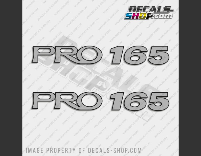 ProCraft Pro165 Boat Silver Decal Set of 2 x 14"